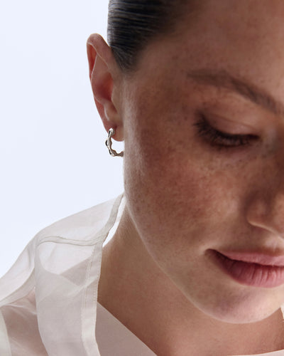 Silver hoop earrings SOFFIO