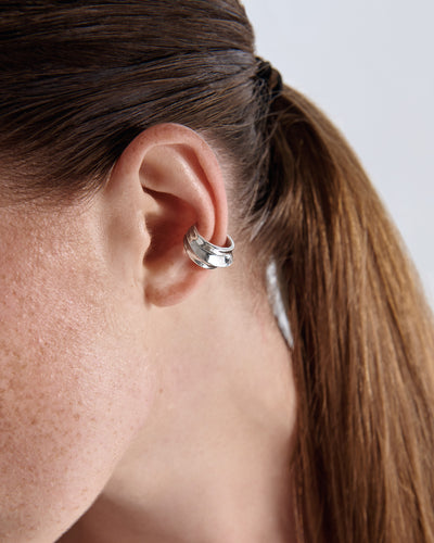 Silver single earring - cuff LUCENT