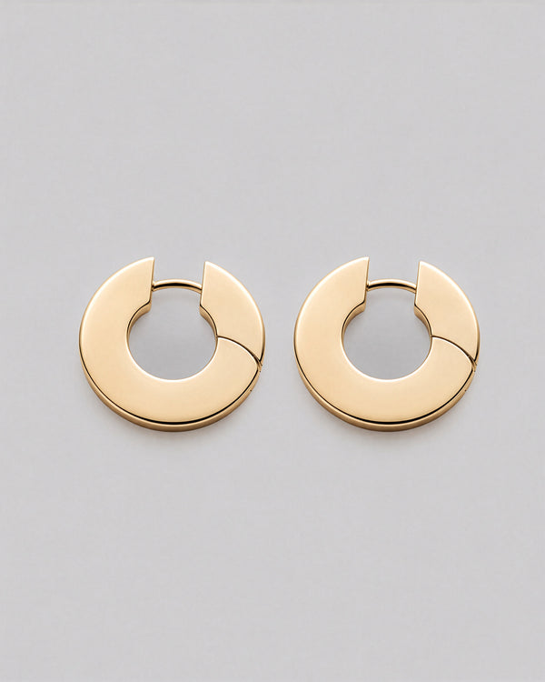 Hoop earrings REFLET (14k yellow gold)