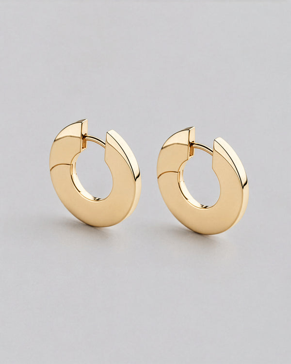 Hoop earrings REFLET (14k yellow gold)