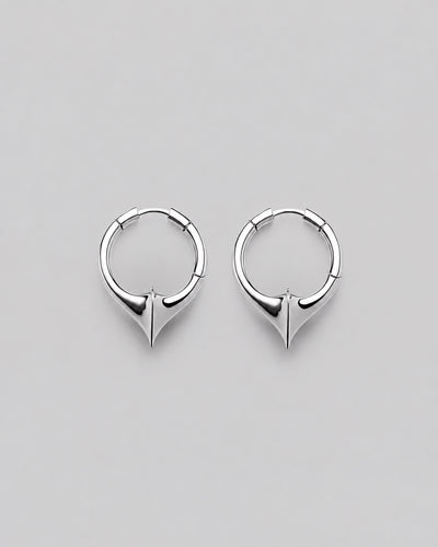 Silver hoop earrings THE THORN