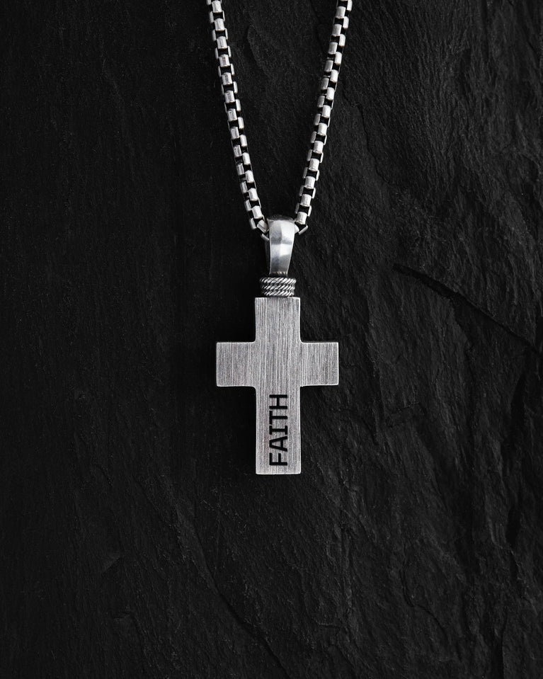 FONTE cross engraving example: FAITH with safe margins