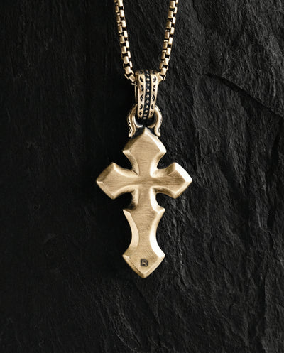 Kříž INITIUM ET FINIS (14k žluté zlato)