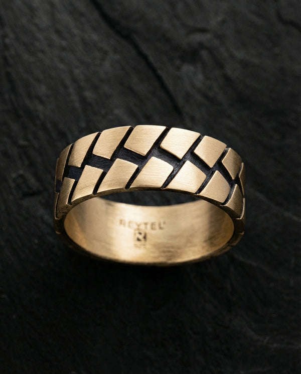 Anello ROUTE (oro giallo 14k)