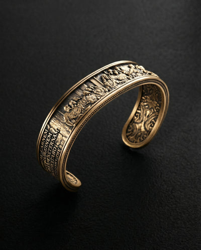 Armreif DAS LETZTE ABENDMAHL (14k Gelbgold)