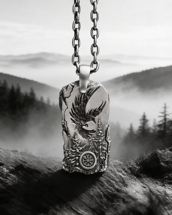 Silberanhänger HERR DES HIMMELS. VEGVISIR