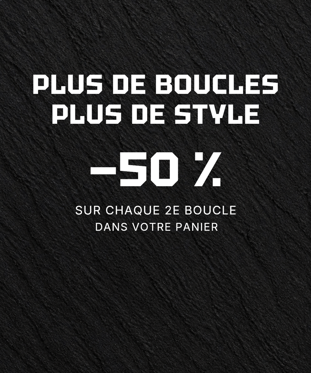 50 % de réduction sur chaque deuxième boucle d’oreille pour homme dans le panier