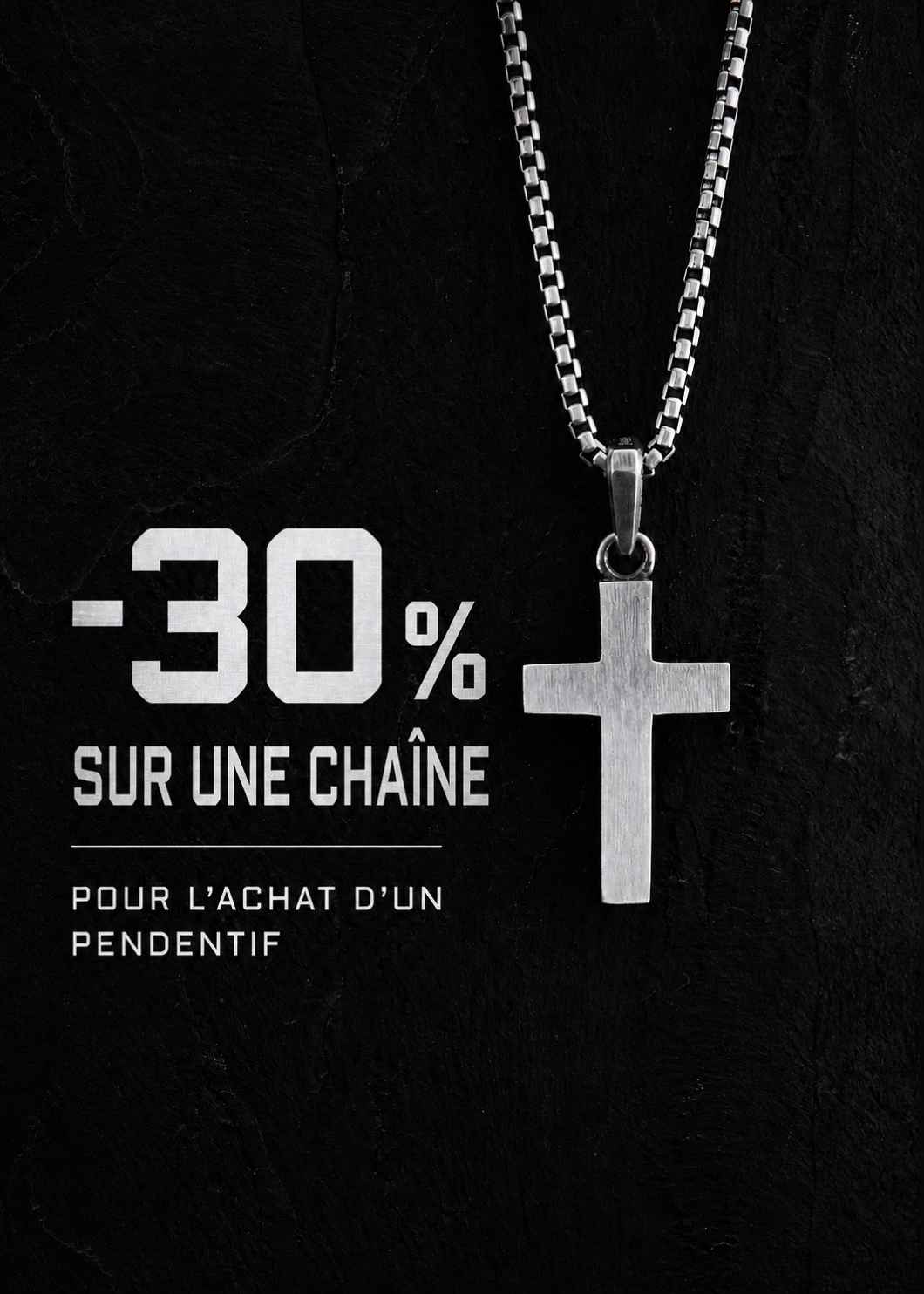 30 % de réduction sur une chaîne pour l’achat d’un pendentif