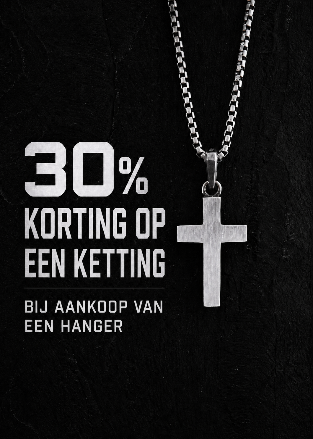 30% korting op een ketting bij aankoop van een hanger