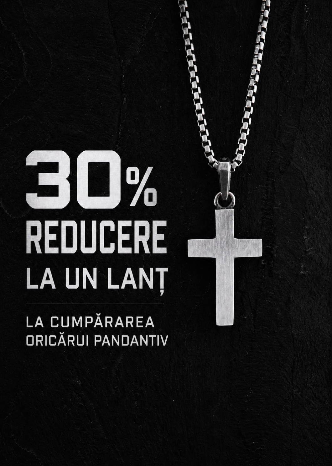 Reducere de 30% la un lanț la cumpărarea oricărui pandantiv