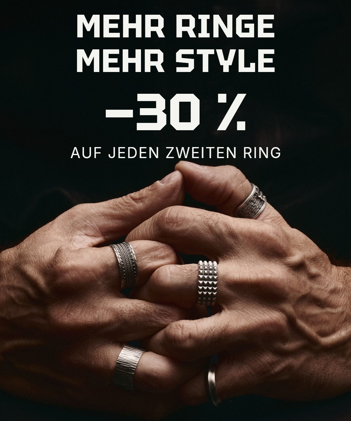 30 % Rabatt auf jeden zweiten Herrenring