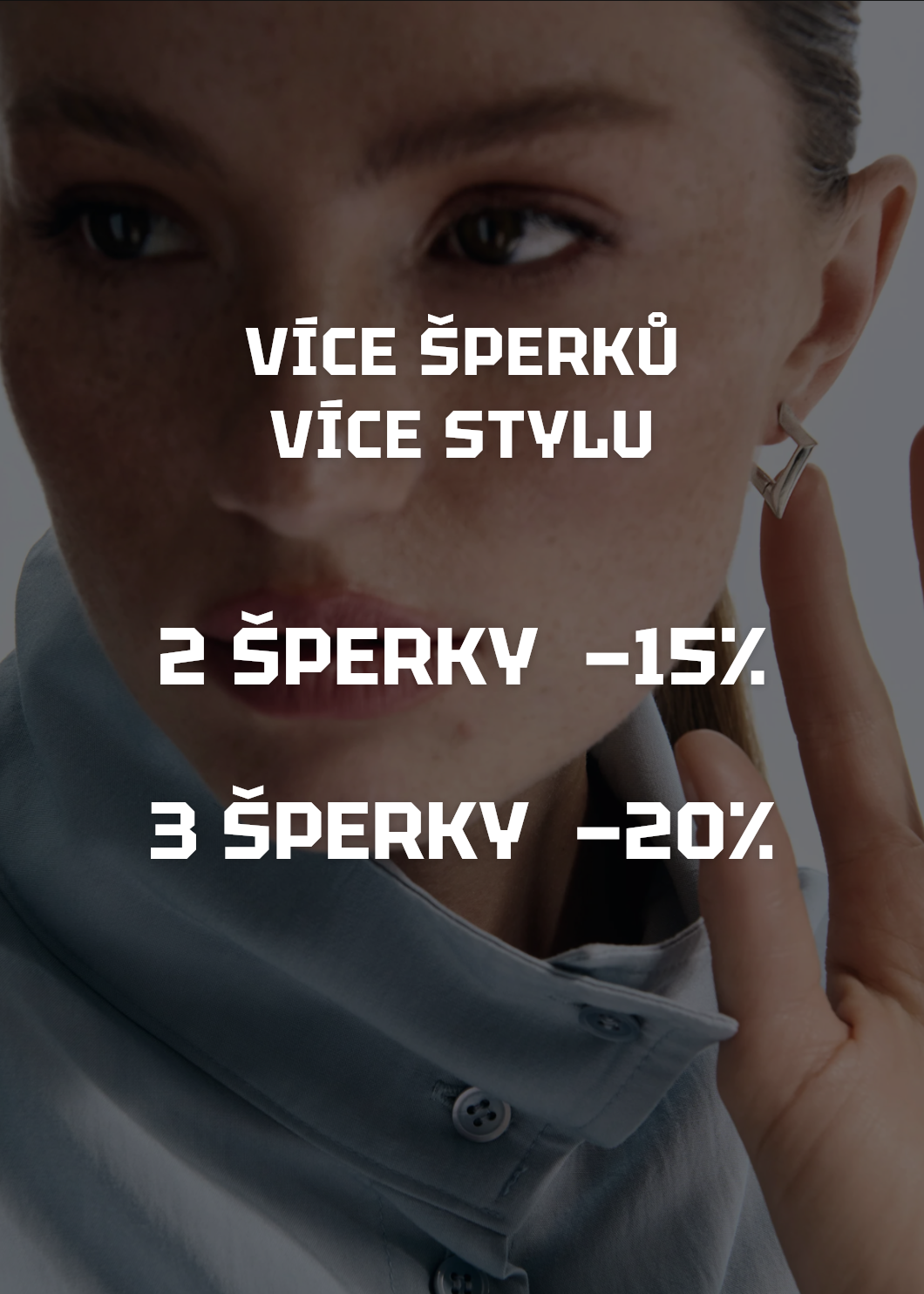 Dámské stříbrné šperky: sleva 15 % na 2 a 20 % na 3 šperky