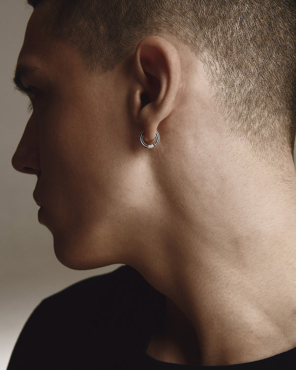 Silver earring - ring FOCUS