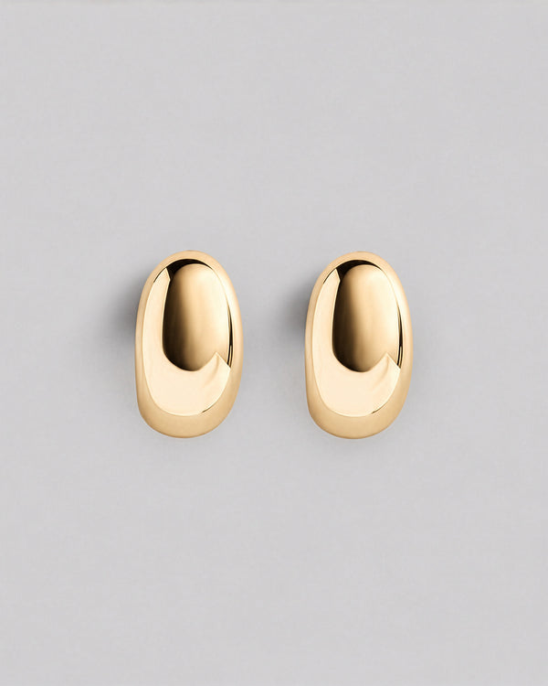 Stud earrings ROSÉE (14k yellow gold) — pilt 2