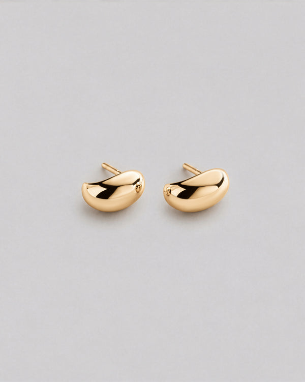 Stud earrings ROSÉE (14k yellow gold) — pilt 3